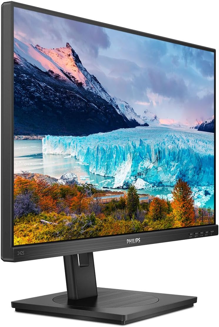 Philips 242S1AE - 24 Zoll FHD Monitor, höhenverstellbar (1920x1080, 75 Hz, VGA, DVI, HDMI, DisplayPo