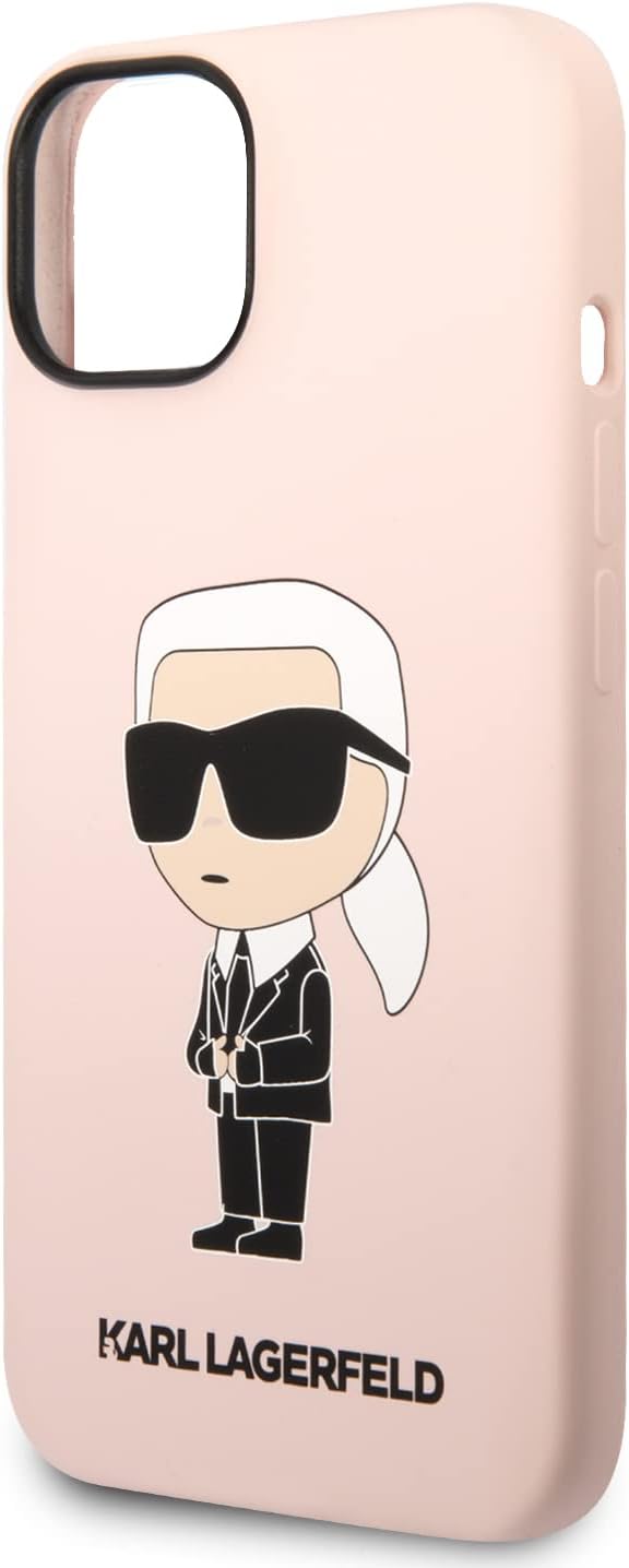 Karl Lagerfeld KLHCP14MSNIKBCP Hülle für iPhone 14 Plus 6,7" hardcase Rosa Silic Schwarz, Schwarz