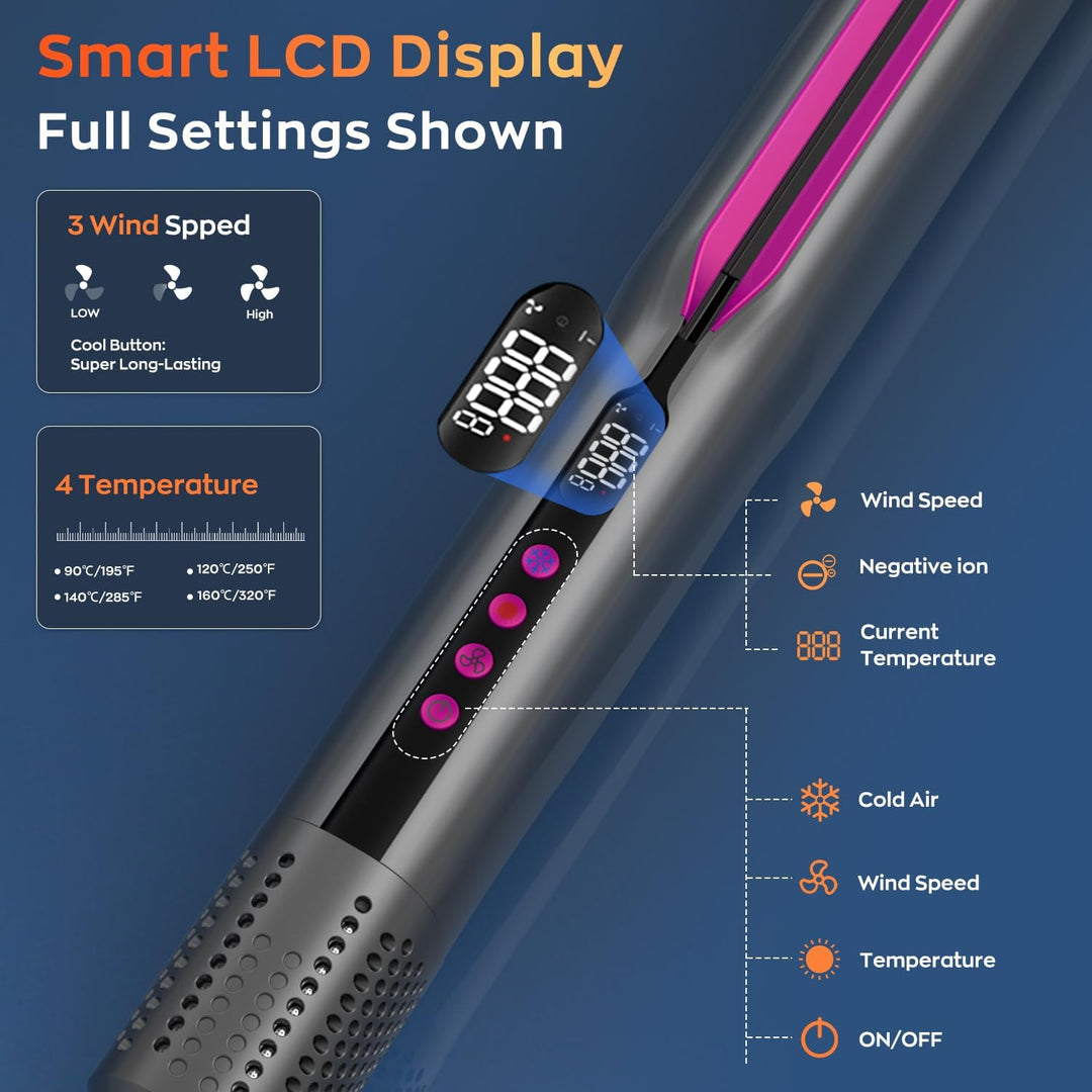 Air Haarglätter, Ionen Air Glätteisen OHNE Heizplatten, Nass bis Trocken, Glätten mit Luft, Ohne Hit