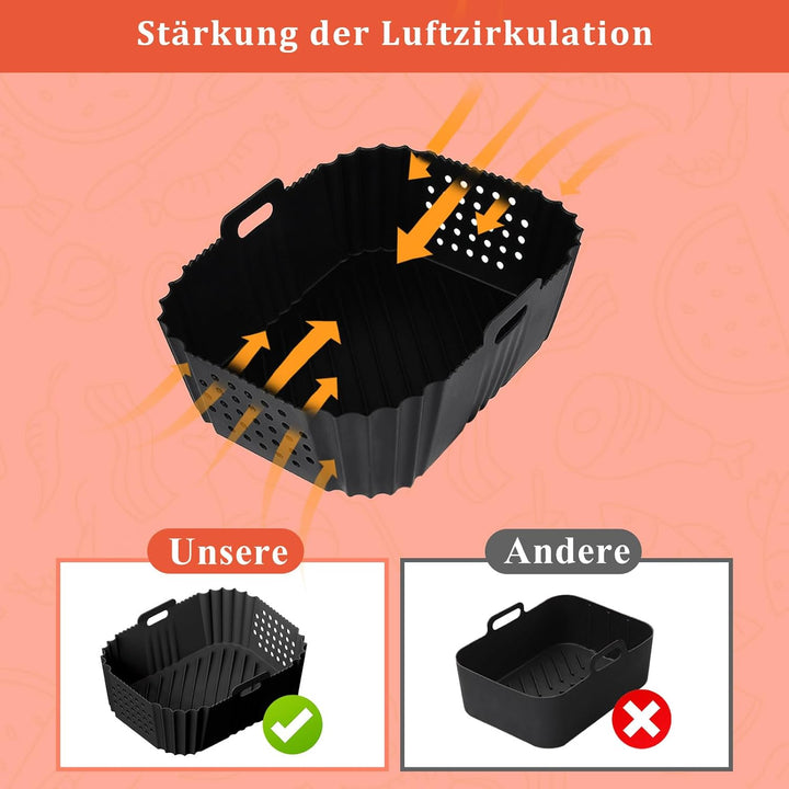 Heissluftfritteuse Zubehör Airfryer Zubehör für Ninja Foodi SL400EU AF400EU AF300EU, Air Fryer Acces