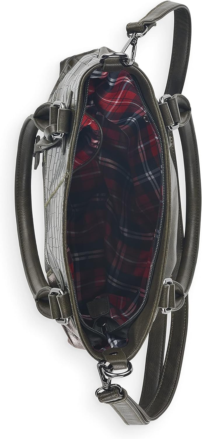 Remonte Damen Q0440 Umhängetasche, Khaki/moos/Altsilber / 54, 360x70x260