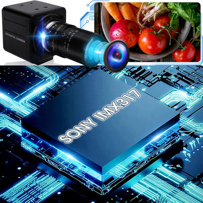 ELP 4K Web Kamera,Ultra HD IMX317 USB Kamera mit 5-50mm Zoom Objektiv,PC Mini Webkamera Unterstützun