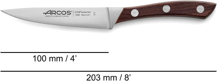 Arcos Serie Natura - Schälmesser - Klinge aus Nitrum geschmiedetem Edelstahl 100 mm - HandGriff Rose