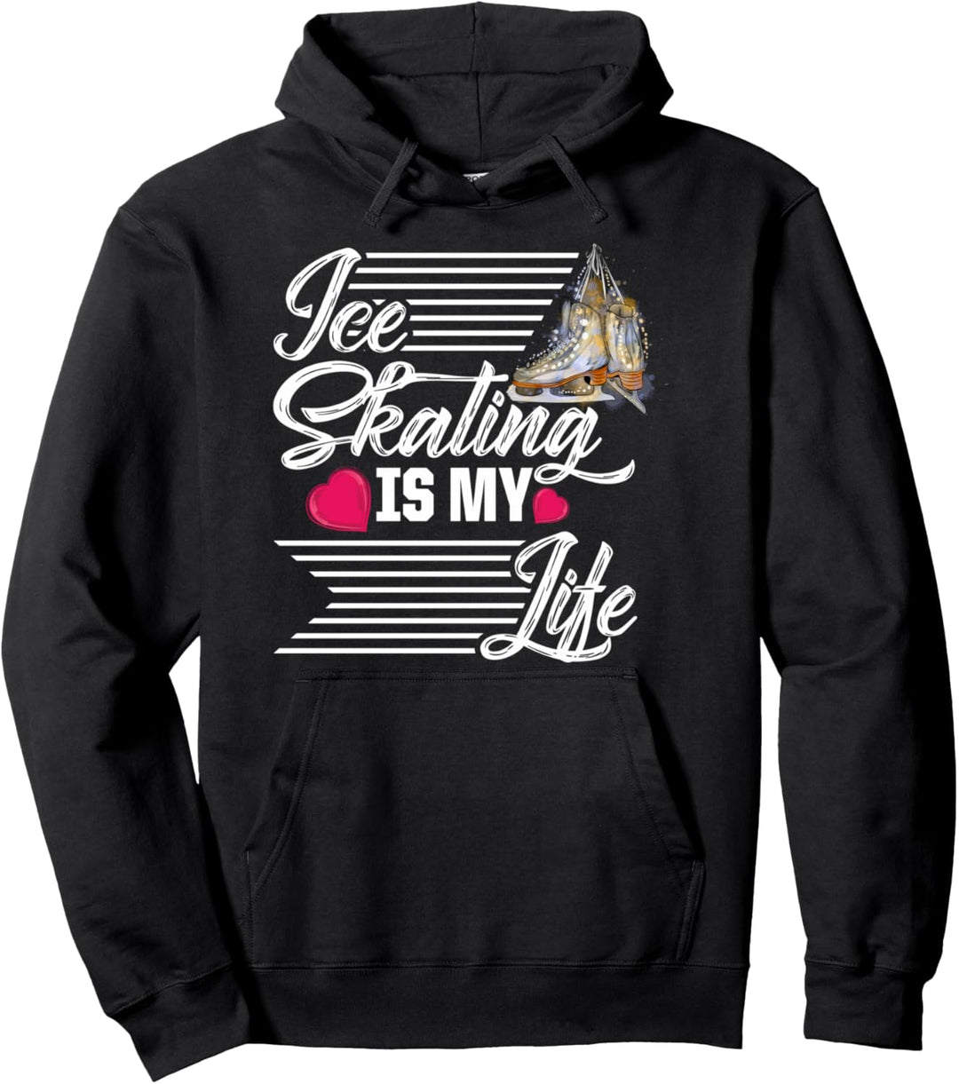 Schlittschulaufen ist mein Leben Eislaufen Eiskunstlaufen Pullover Hoodie