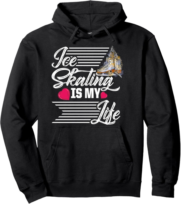 Schlittschulaufen ist mein Leben Eislaufen Eiskunstlaufen Pullover Hoodie