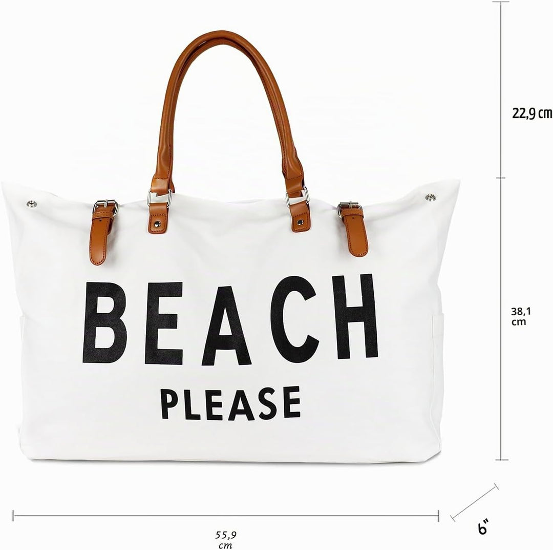 Strandtasche für Damen, wasserdicht, sanddicht, Weiss Whatup Strände, Whatup Strände