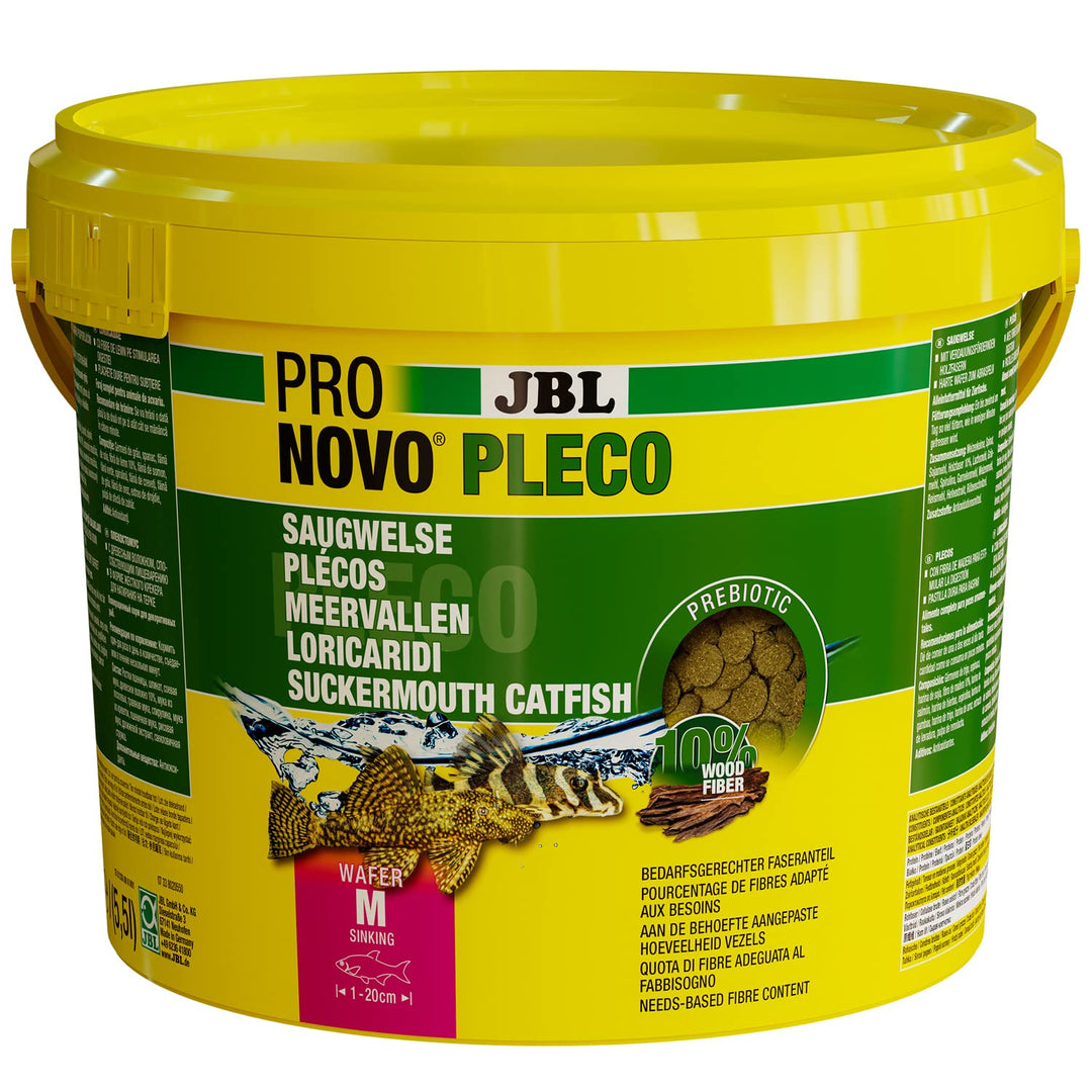 JBL PRONOVO PLECO WAFER, Futterwafer für Saugwelse von 1-20 cm, Fischfutter, Grösse M, 5,5 l Pronovo