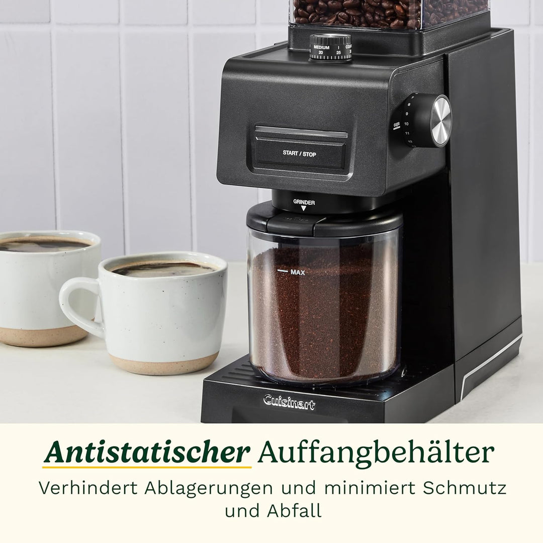 Cuisinart Espresso- & Kaffee-Kegelmahlwerk | 35 Mahlgradeinstellungen | Antistatik-Technologie | 225
