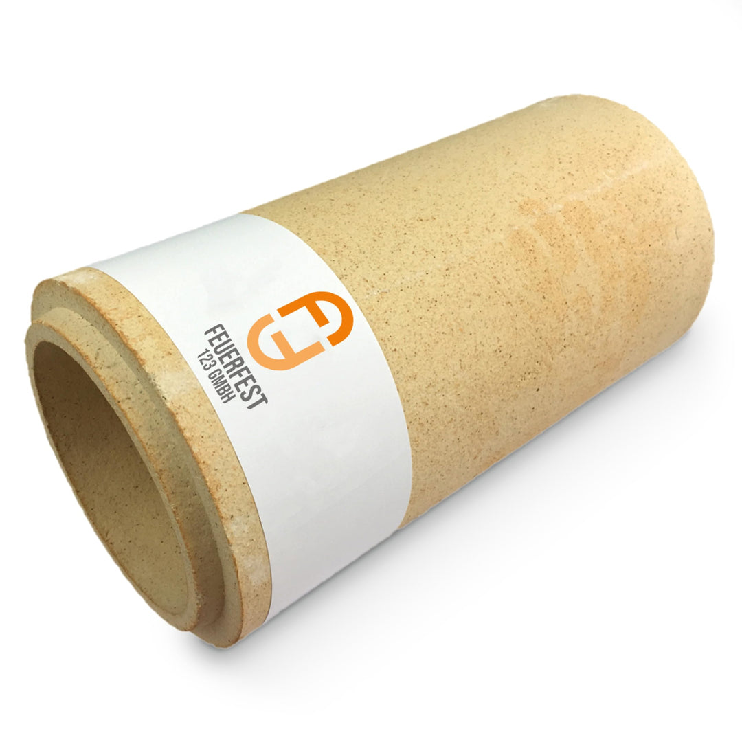 Feuerfest 123 - Schamotterohr Ø 120x300 mm (Innendurchmesser x Länge), für den Bau von Öfen und Kami