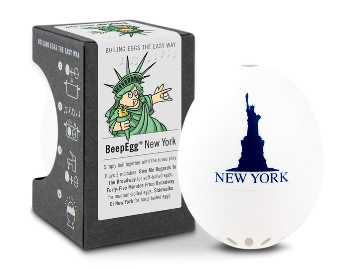 PiepEi New York - Singende Eieruhr zum Mitkochen - Eierkocher für 3 Härtegrade - New York Geschenk m