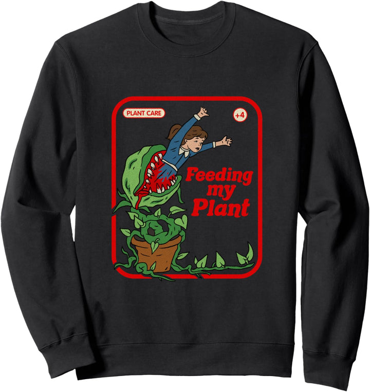 Feeding My Plant Occult Horror Goth VIntage Childgame Sweatshirt