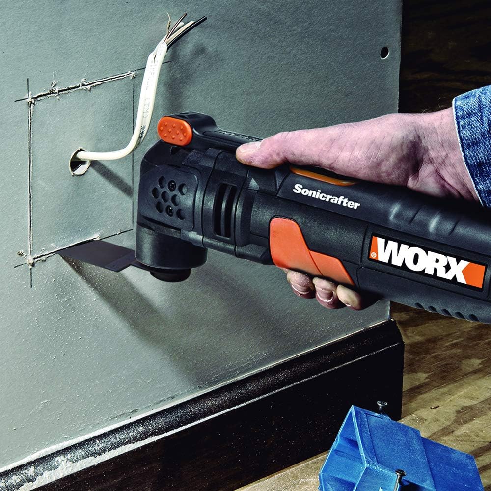 WORX WX679 Sonicrafter Multifunktionswerkzeug 250 W – Schneiden, Schleifen, Sägen, Schaben uvm. mit
