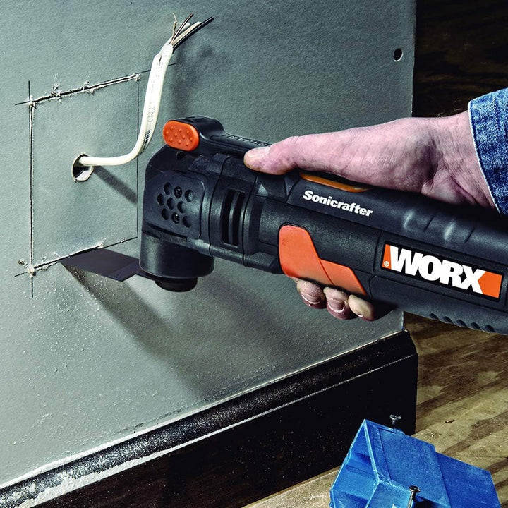 WORX WX679 Sonicrafter Multifunktionswerkzeug 250 W – Schneiden, Schleifen, Sägen, Schaben uvm. mit