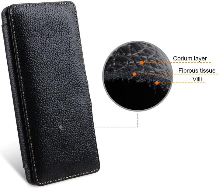 STILGUT Book Case kompatibel mit Google Pixel 6 Hülle aus Leder mit Clip-Verschluss, Lederhülle, Kla
