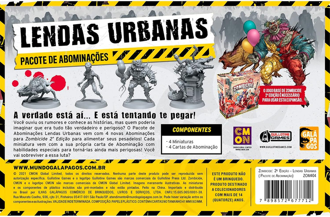 CMON, Zombicide 2. Edition – Urban Legends, Erweiterung, Kennerspiel, Dungeon Crawler, 1-6 Spieler,