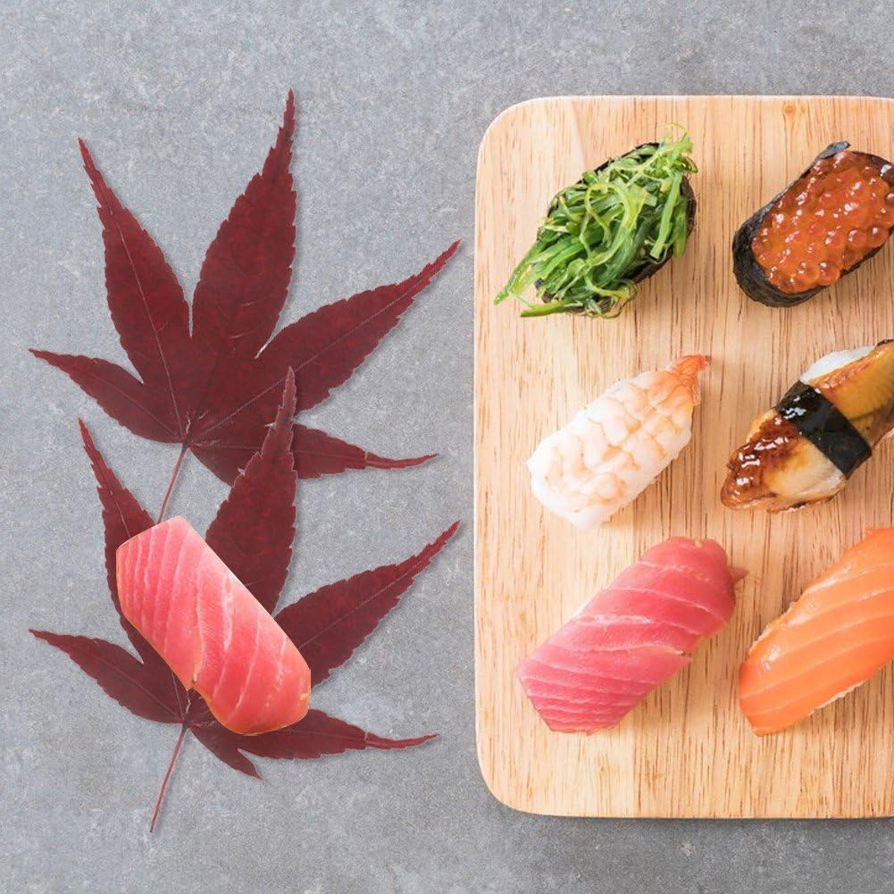 30 Stück Ahornblatt-Dekoration, Sushi-ahornblätter, Sashimi-tellerblatt, Japanische Lebensmitteldeko