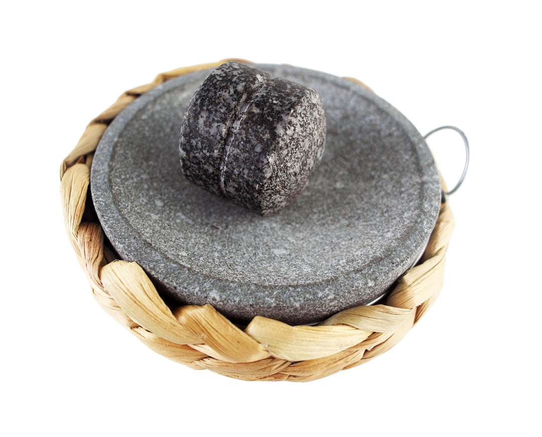 Kleine Grösse 15 cm Granit-Mörser und Stössel Set Steinplatte Set für Gewürze und Salz auf Camping p