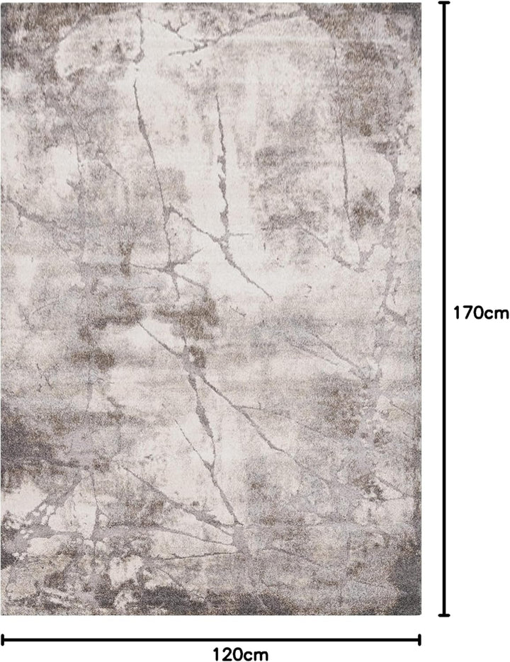 the carpet Marla Eleganter Moderner Wohnzimmerteppich, Schlafzimmer, Dichter Kurzflor, Hoch-Tief-Eff