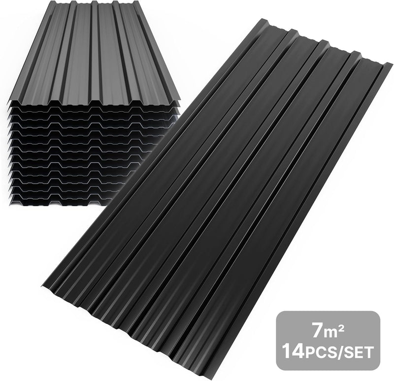Mondeer 14er-Set Metall Trapezblech, Wellblechplatten für Dach, Dachbleche Trapezblech, Verzinkter S