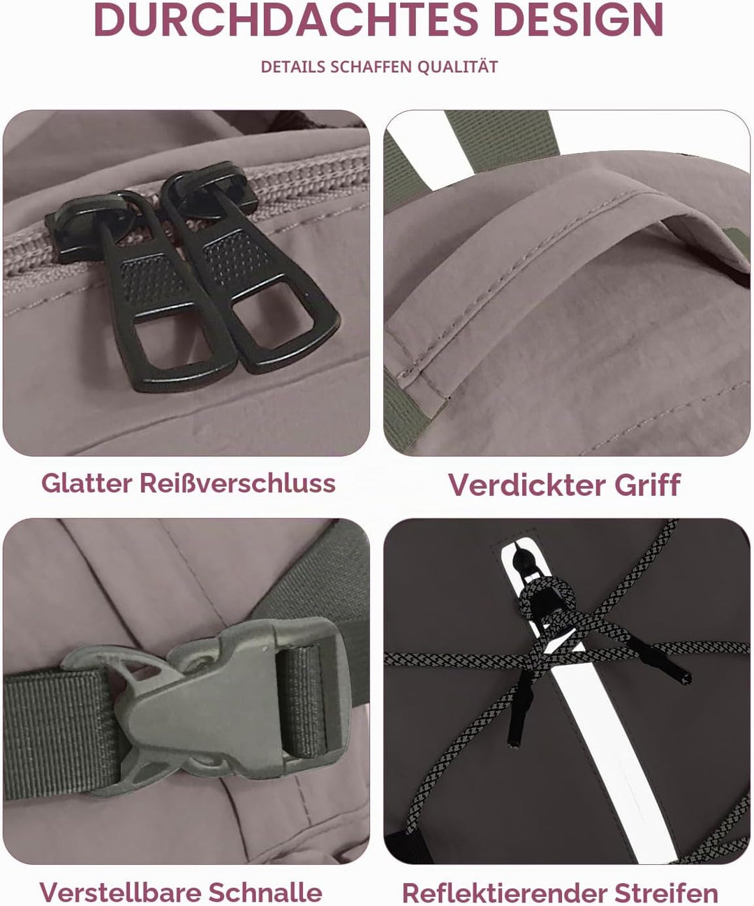 Amythe Schulranzen Jungen Teen Reflektierend Wasserdicht Leicht Sport, Lila | Reflektierend Wasserdi