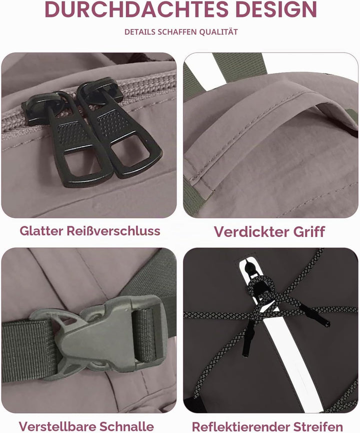 Amythe Schulranzen Jungen Teen Reflektierend Wasserdicht Leicht Sport, Lila | Reflektierend Wasserdi