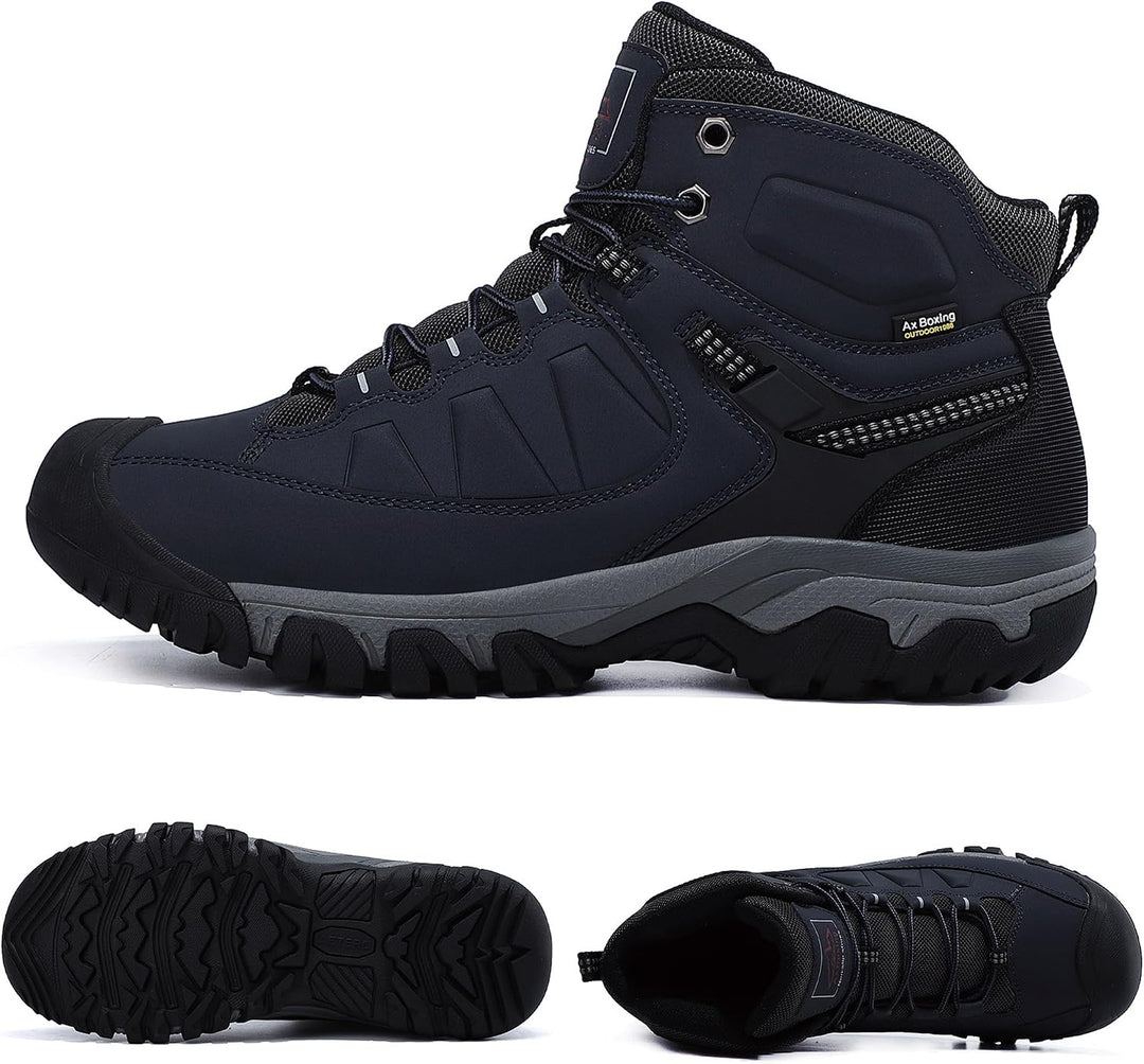 AX BOXING Winterschuhe Herren Gefüttert Winterstiefel Warm Wanderschuhe Draussen Winterboots Rutschf