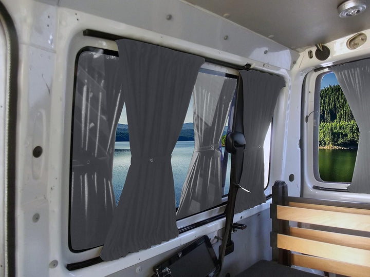 BREMER SITZBEZÜGE Mass Gardinen Vorhänge Sonnenschutz kompatibel mit VW T4 Transporter Caravelle Lan