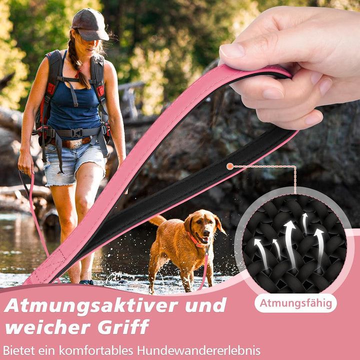 X XBEN Wasserdicht Schleppleine für Hunde, 8M Gummierte Schleppleine mit Abschliessbarer Karabine, H