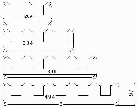 Wandhalterung passend für Einhell Akku 18V Li-Ion Power X-Change Wandhalter Akkuhalterung … (5 Akkus