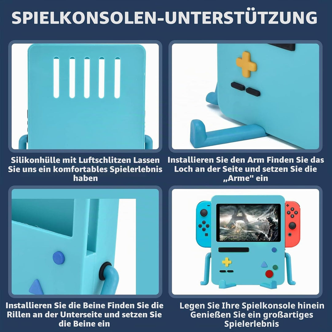 Ständer für Nintendo Switch Zubehör, Cartoon Niedlich, Spiele Console Cover Schutzhülle für Switch P