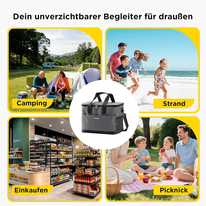 Kühltasche 30L Grau, Grau