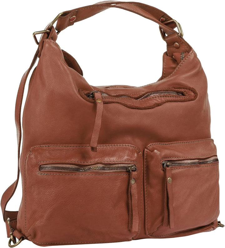 Samantha Look Shopper Echt Leder Damen - 021327 Cognac, Cognac