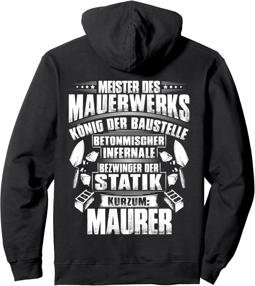 König Der Baustelle Maurer Pullover Hoodie