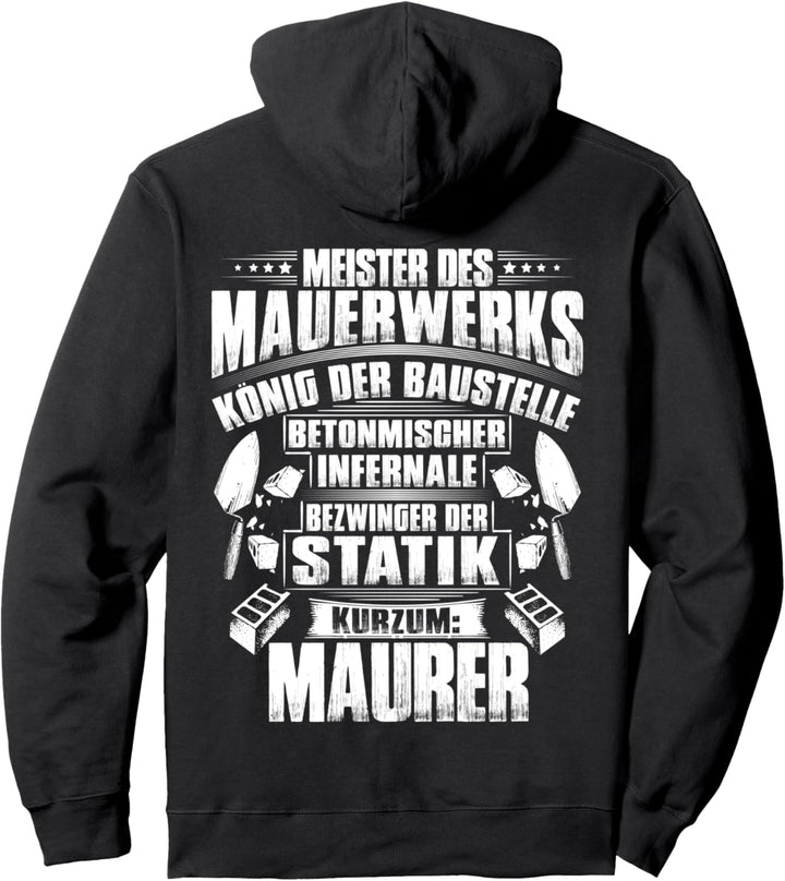 König Der Baustelle Maurer Pullover Hoodie