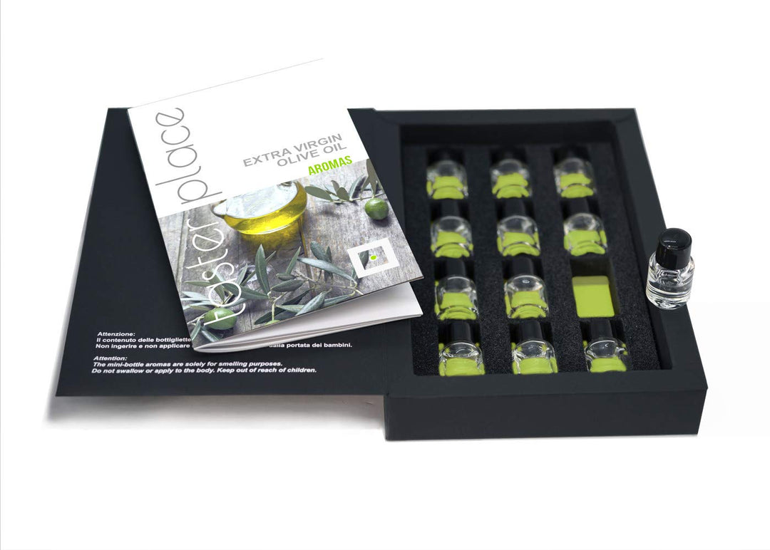 TASTERPLACE Aroma Set – Extra Virgin Olive Oil – English – for Sommeliers – for Olive Oil Lovers – T