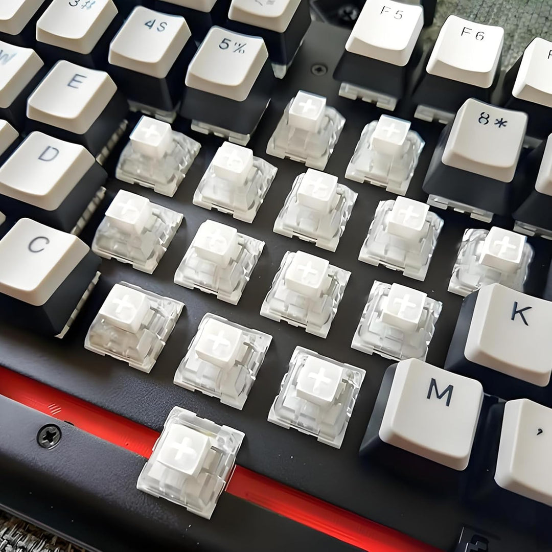 DRAOZA Kailh Box Weiss für mechanische Gaming-Tastatur (90 Stück) 90PCS Weiss/opulenter Garten, 90PC