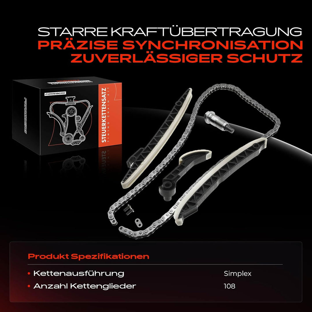 Frankberg Steuerkettensatz Kompatibel mit W169 W245 W203 W204 S203 W210 S210 B906 W639 W638 2.0L 2.2