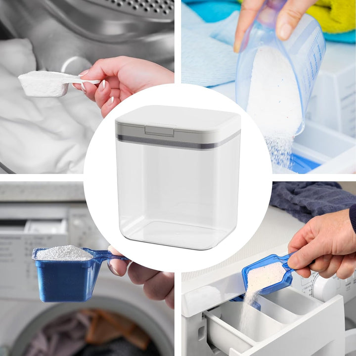 Waschmittel Aufbewahrungsbox, 5.5L Aufbewahrungsbox Mit Deckel, Aufbewahrungsbox Schnappverschlüsse,