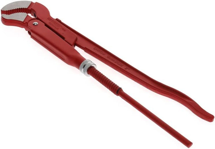 GEDORE red 45degree abgewinkelte Eck-Rohrzange, Spannweite 67 mm/2 Zoll, S-Maul, massiv, Zahnung ver