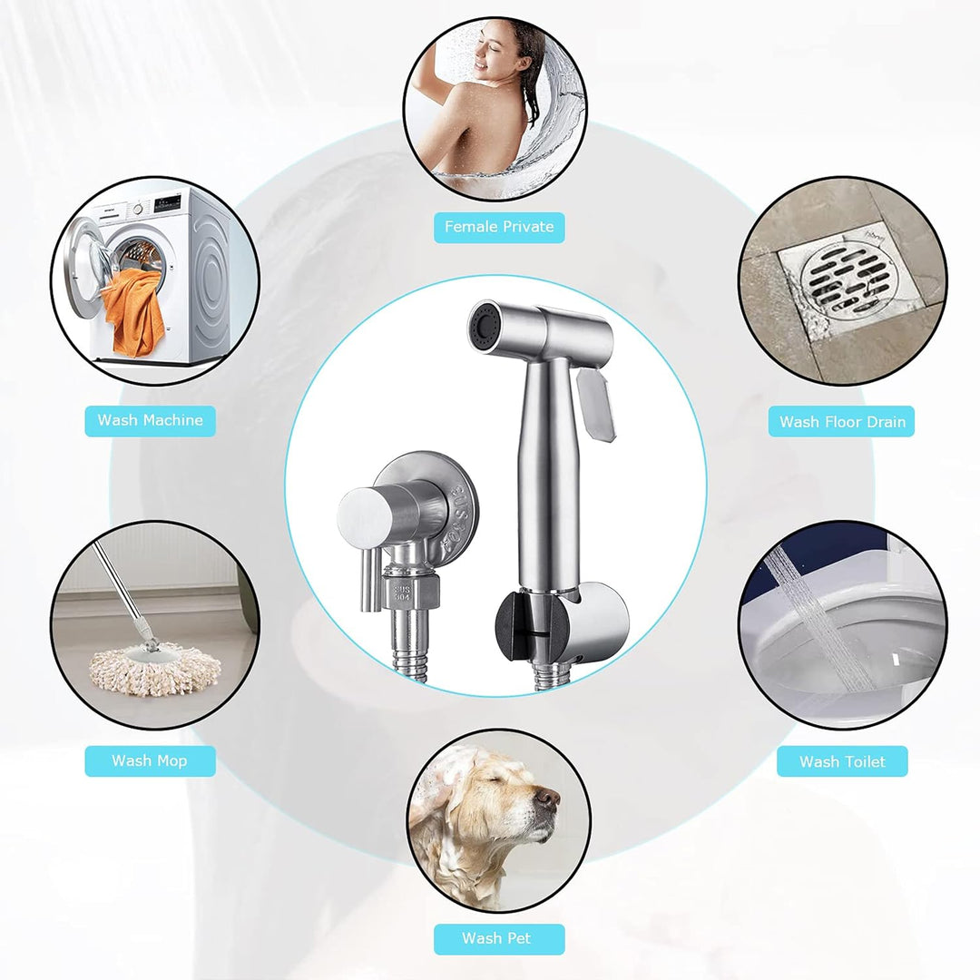 LOSCHEN Bidet Toilettensprüher, Hand Bidet Sprayer, Bidet Handbrause, Edelstahl Duschkopf Bidet Arma