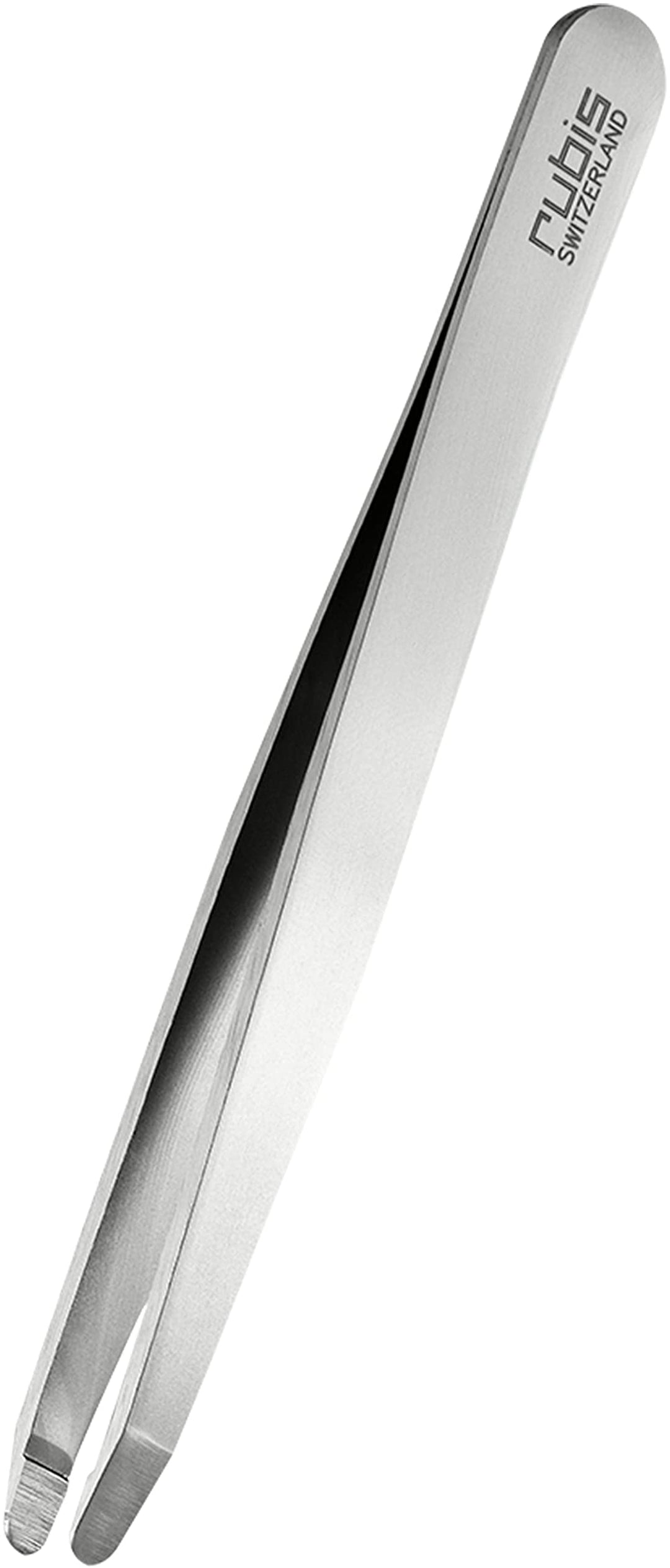 Rubis Safety Pinzette rund - Hautschonende abgerundete Pinzette zum Augenbrauen zupfen - runde Spitz