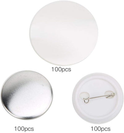 Fydun 100 Sätze 37mm Abzeichen Pin Button Teile Abzeichen Clear Acryl Badge Maker Making Supplies DI