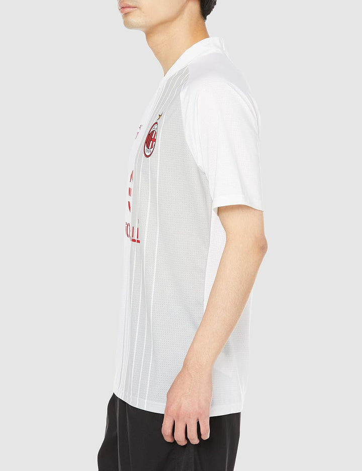 AC Milan Herren Prematch Jersey T-Shirt L White-tango Red, L White-tango Red