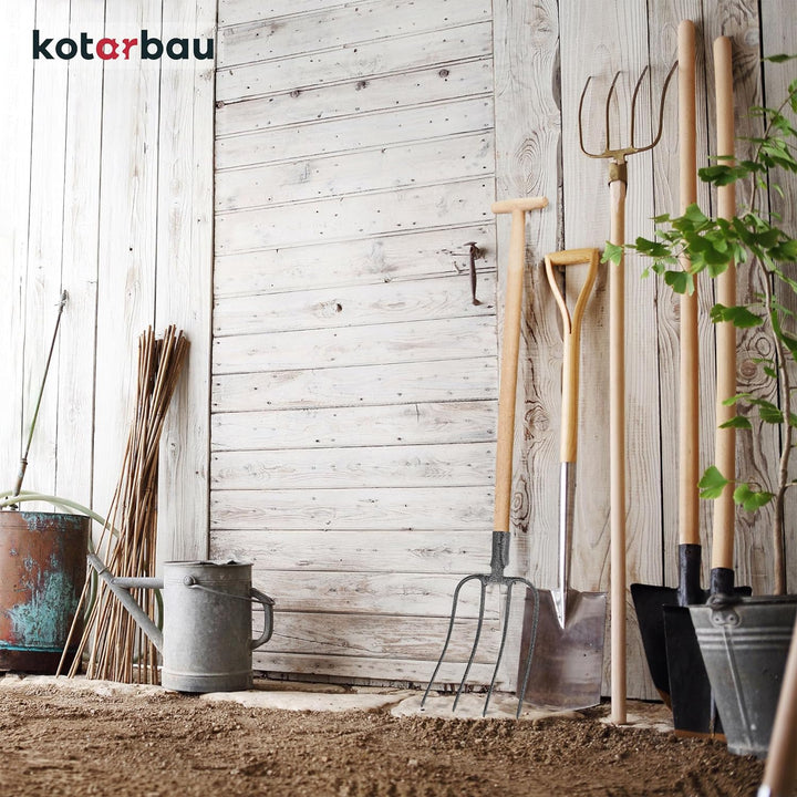 KOTARBAU® Forke 4 Zinken Heugabel Mistgabel Mistforke Gartengabel Gartenforke Dunggabel Spatengabel