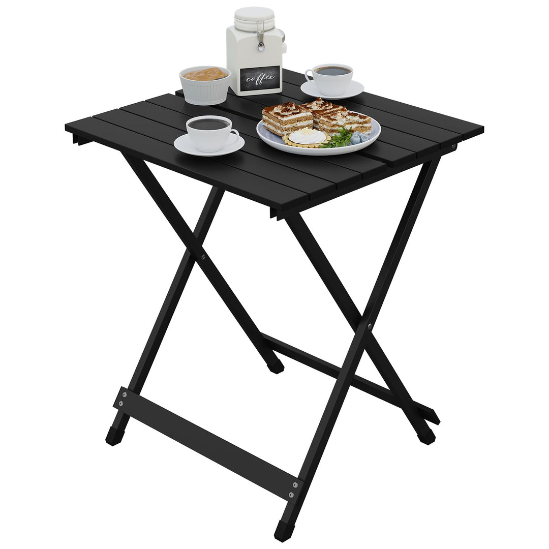 WOLTU Alu Tisch Klapptisch Campingtisch Balkontisch Gartentisch Klappbar aus Aluminium, 50.5x47x59.5