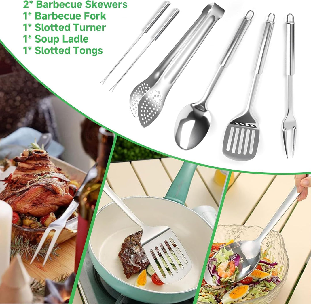 Camping Geschirr 27 Stück, Campinggeschirr Camper Furgoneta Accesorios, Picknicks Geschirr, Camping