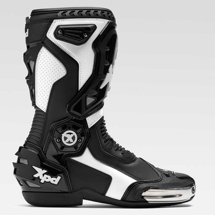 XPD XP6-S Motorrad Stiefel, schwarz/weiss, 39 39 EU Schwarz Weiss, 39 EU Schwarz Weiss