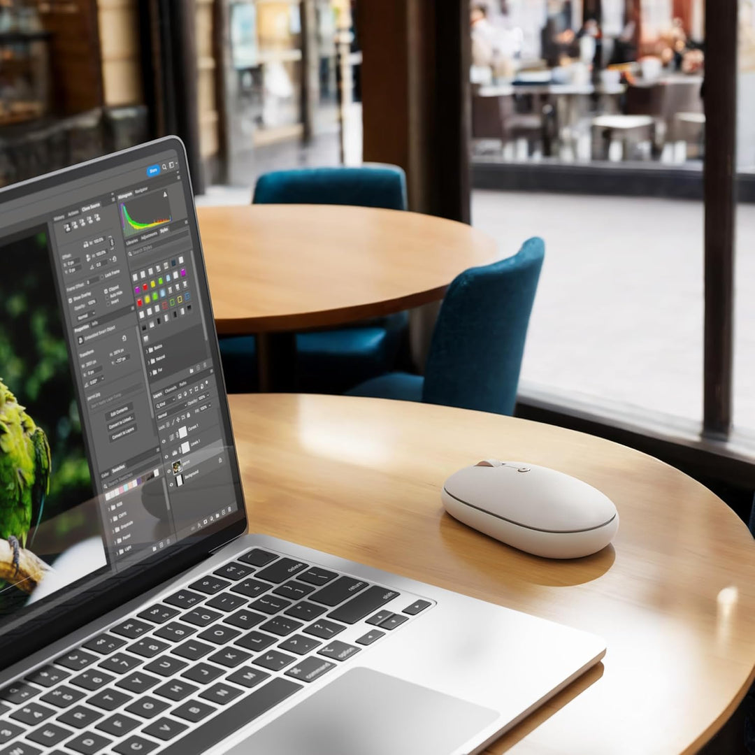 SATECHI OntheGo™ Bluetooth Computermaus, wiederaufladbarer USB-C Akku, Verbindung mit bis zu 3 Gerät