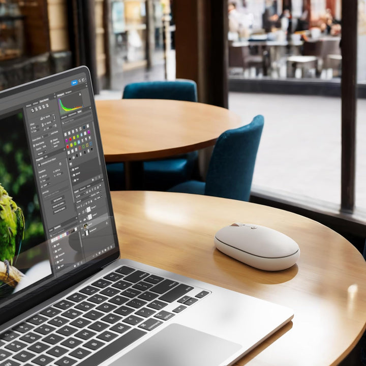SATECHI OntheGo™ Bluetooth Computermaus, wiederaufladbarer USB-C Akku, Verbindung mit bis zu 3 Gerät