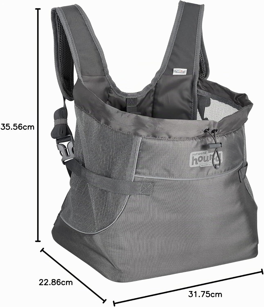 Outward Hound PupPak Hunde-Tragetasche, Grösse M, Grau PupPak Frontträger Medium grau, PupPak Frontt